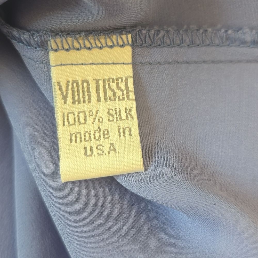 ANDRES Van Tisse Silk Blouse Size M - Picture 14 of 15